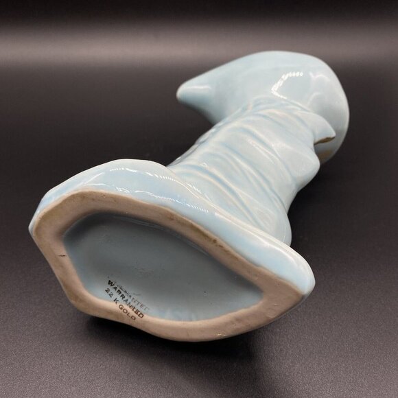 Lilly Vase Fine Art Pottery 22k Warranted Gold Vintage 6”T - Picture 10 of 12